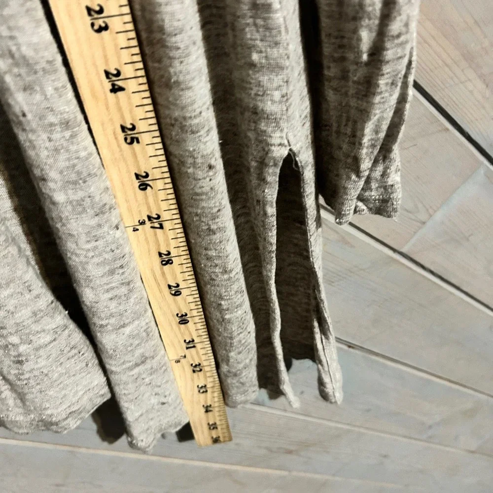 Cynthia Rowley Linen Blend Open Front Hooded‎ Cardigan Sweater Small